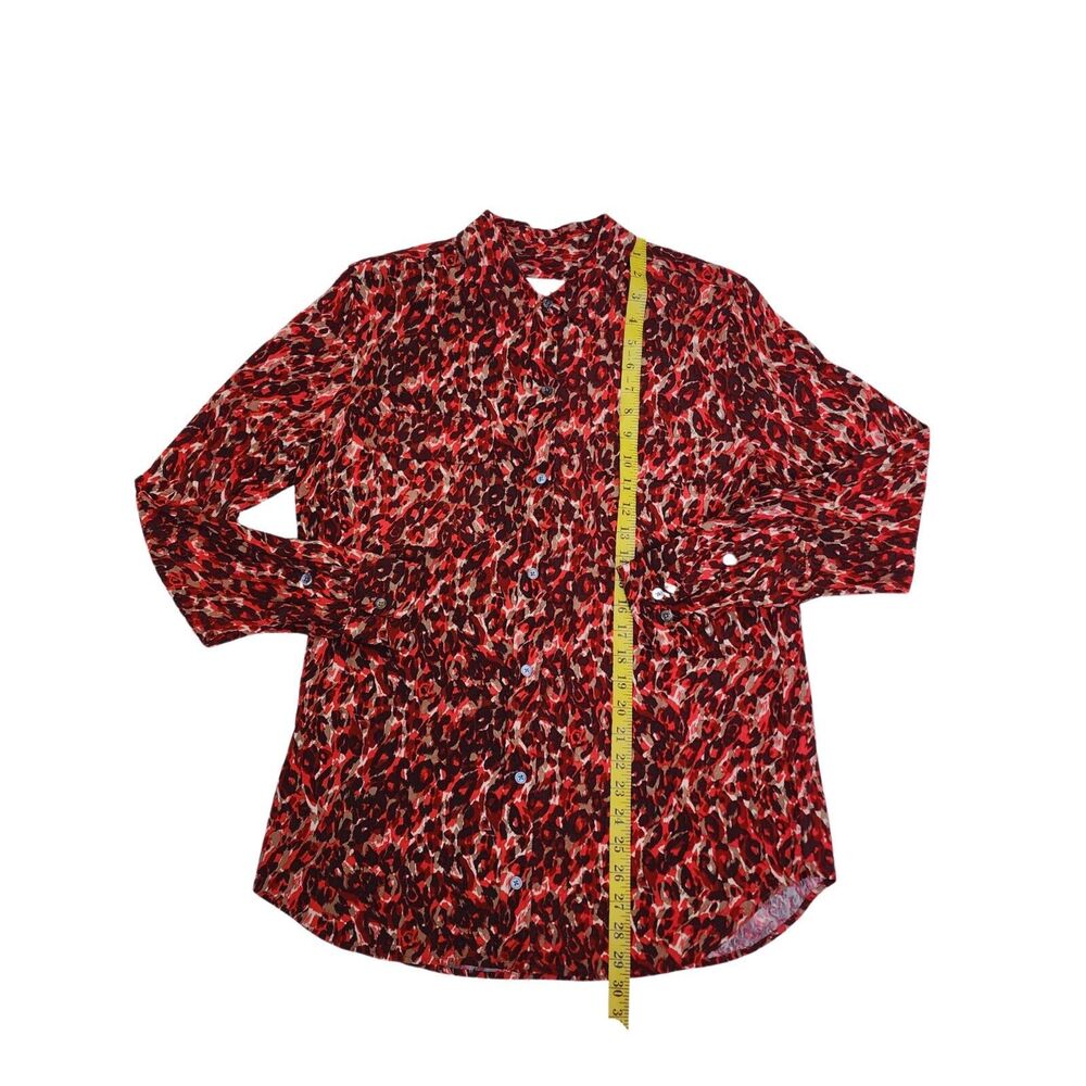 Equipment Red and Black Blouse - Picture 8 of 12
